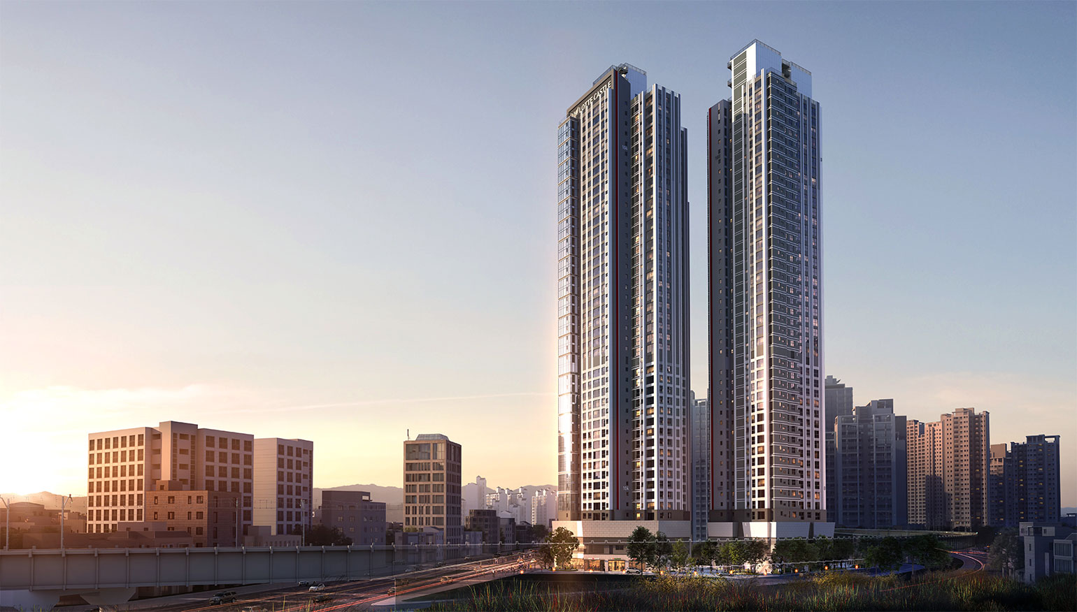 가야역 롯데캐슬 스카이엘 조감도 단지 외관 전경 이미지